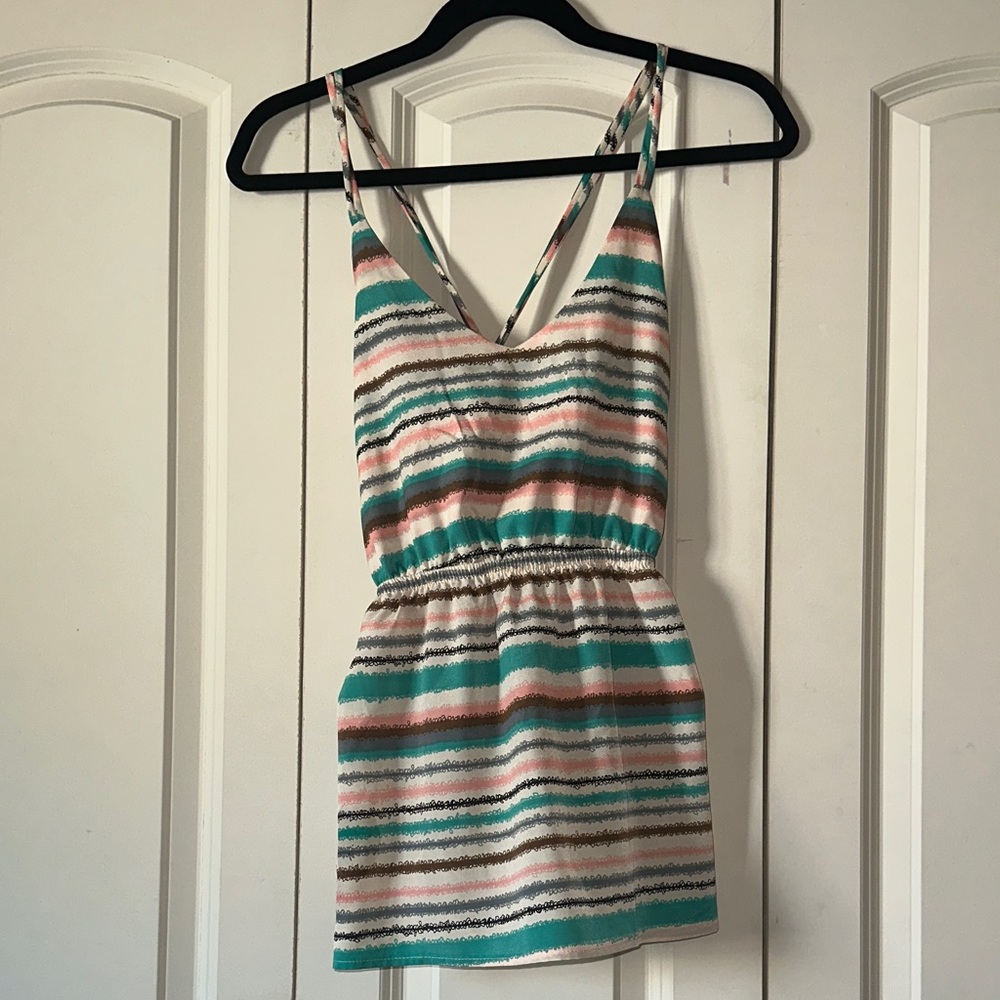 Striped Multicolor Women's Tank Top